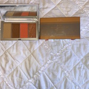 Blush, bronzer, highlighter and setting powder in one! Great for travel!